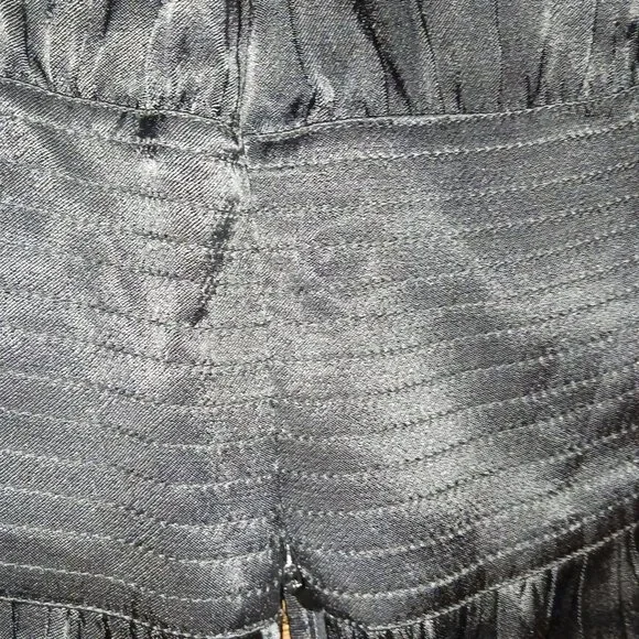 Trashy Diva Black Satin Bianca Dress RARE 1940s VINTAGE DESIGNER NWT 12 GLAM - Picture 10 of 10